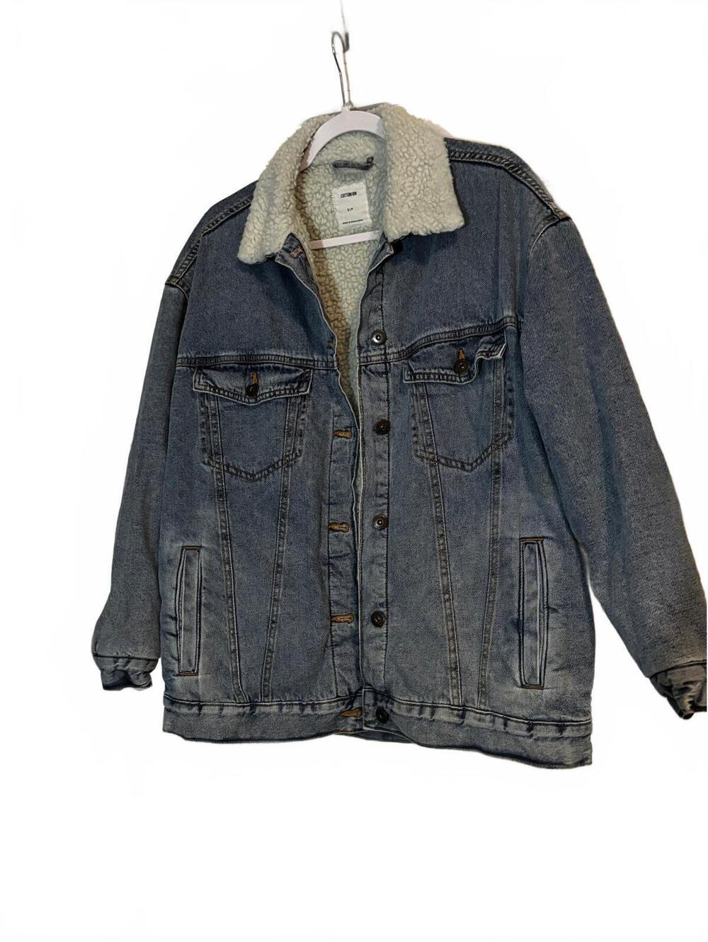Cotton On Denim Sherpa Lined Denim Jacket Size S